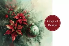 Watercolor Christmas Tumbler, Christmas Tree Tumbler PNG Product Image 2