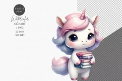 Unicorn clipart, Back to school, Kids clipart Product Image 1