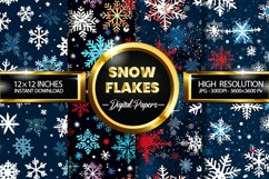 Snowflakes Digital Papers - 04 Variations Product Image 1