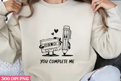 You Complete me PNG, Valentine Sublimation PNG Product Image 1