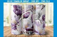 Crocuses Flower Tumbler Wrap | Flower Tumbler Sublimation Product Image 2