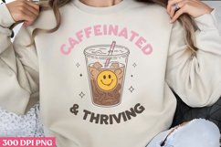 Caffeinated &amp; thriving PNG, Iced Coffee Mental Product Image 3