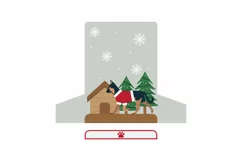 Pet Dog Wearing Shirt Near Its House Christmas 3D Pop Up Box Product Image 2