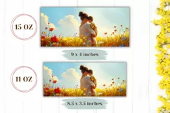 Mothers Day Floral Mug Sublimation PNG, Best Mom Mug Wrap Product Image 2