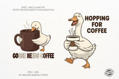 Silly Goose Drink Coffee Shirt Png Bundle Product Image 2