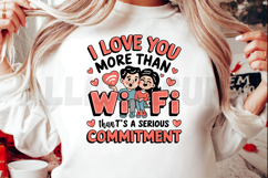 Cute Couple Love Wifi More Serious Commitment Graphic Product Image 2