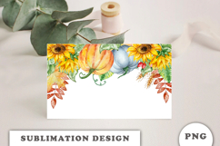 Watercolor Autumn Pumpkins Border png Product Image 2