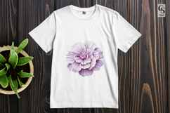 Purple Floral Clipart Sublimation PNG Product Image 2