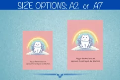 Cat sympathy e-card, Loss of pet, 2 size options, PNG, PDF Product Image 4