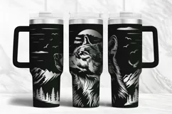 40oz Tumbler laser svg Wolf wrap | Engraved tumbler svg Product Image 1