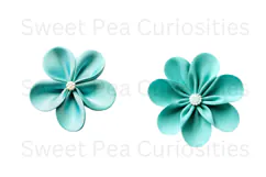 Turquoise, Tiffany Blue, Flowers, Ephemera, PNG, Clipart Product Image 2