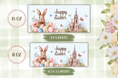 Watercolor Easter Bunny Mug, Colorful Easter Eggs Mug Product Image 2