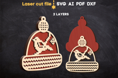 Christmas Ornament SVG laser cut files for Glowforge Product Image 2
