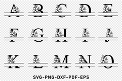 Monogram Alphabet Font Split Letters SVG Laser Cut Files Product Image 2