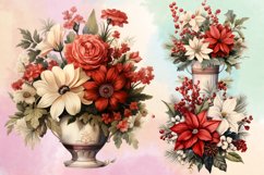 Watercolor Vintage Christmas Clipart Bundle, Christmas PNG Product Image 3