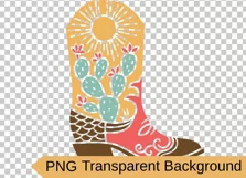 Cowboy boots cut file svg, png Cowgirl boot Cactus decor svg Product Image 2