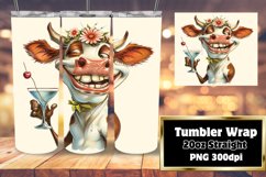 Quirky Cow Watercolor Tumbler Sublimation - 20oz Product Image 1