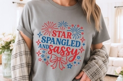 Star Spangled And Sassy Svg, 4th Of July Svg, Patriotic Svg. Product Image 3
