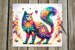 Mystic cat | 4 Skinny tumbler sublimation designs PL Product Image 2