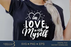 In Love With Myself SVG PNG Sublimation|Valentine's Day Cut Product Image 2