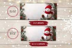 Christmas Mug Design, Cozy Snowman Mug Wrap Design Product Image 2