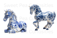 Blue Toile, Ephemera, PNG, Clipart, Junk Journal, flowers Product Image 2