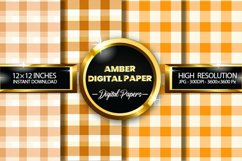 Amber Gingham Digital Papers - 04 Variations Product Image 1