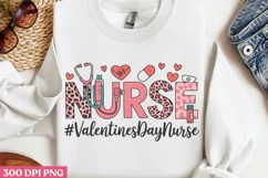 Nurse #ValentinesDayNurse PNG, Valentine Nurse Sublimation P Product Image 1
