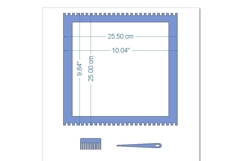 Weaving loom tool square 10 inch 25 cm digital file CDR SVG Product Image 2
