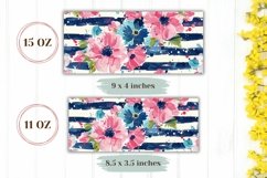 Watercolor Flowers Sublimation Mug, Flowers Mug Design Product Image 2