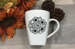 Fall Mandala SVG | Porch Sign SVG | Floral Mandala SVG Product Image 3