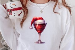 Christmas Wine Cup Sublimation Clipart Product Image 2