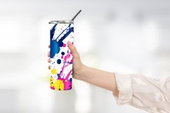 Colorful abstract splashes tumbler wrap sublimation design Product Image 2