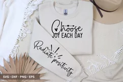 Choose Joy Each Day SVG Design - Sleeve T-shirt Design Product Image 2