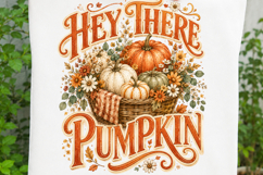 Cute Fall Pumpkin Sublimation Design SVG Product Image 3
