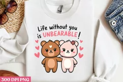 Life without you is PNG, Retro Valentine Sublimation PNG Product Image 2