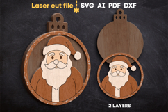 Christmas Tree Toy Santa SVG laser cut file for Glowforge Product Image 2
