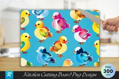 Baby Chicks Pattern Cutting Board Sublimation Design Product Image 1
