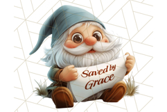 Easter Christian Gnome Clipart PNG Bundle, He Is Risen Art Product Image 2
