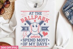 At the ballpark is where spend most of my days PNG,Retro Bas Product Image 1