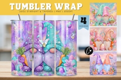 Easter Gnome Tumbler Wrap PNG - 4 Variations Product Image 1