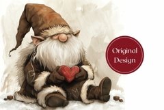 Christmas Gnome Tumbler, Watercolor Christmas Tumbler Wrap Product Image 2