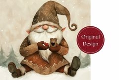 Christmas Gnome Tumbler, Cute Christmas Tumbler Wrap PNG Product Image 2
