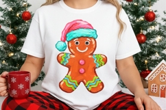 Brushstroke Gingerbread Man Sublimation Png. Product Image 3