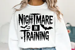 Nightmare in Training Svg | Halloween Svg | Shirt Svg Product Image 2