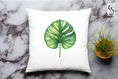 Watercolor Monstera Leaf Clipart Sublimation PNG Product Image 2