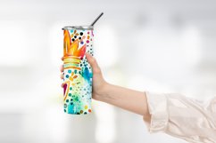 Watercolor Crown Background Tumbler Wrap Design Product Image 2