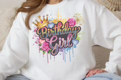Birthday girl PNG, Birthday Sublimation PNG Product Image 2