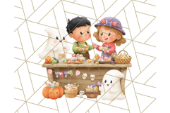 Halloween Neighborhood Clipart PNG for Trick or Treat Product Image 2