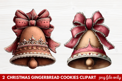 Christmas Gingerbread Cookies Clipart | Cute Holiday Cookie Product Image 1